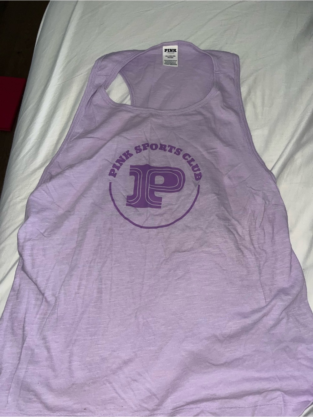 PINK Lavender Sports Club Racerback Tank Sz XXL